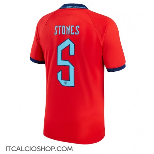 Inghilterra John Stones #5 Seconda Maglia Mondiali 2022 Manica Corta